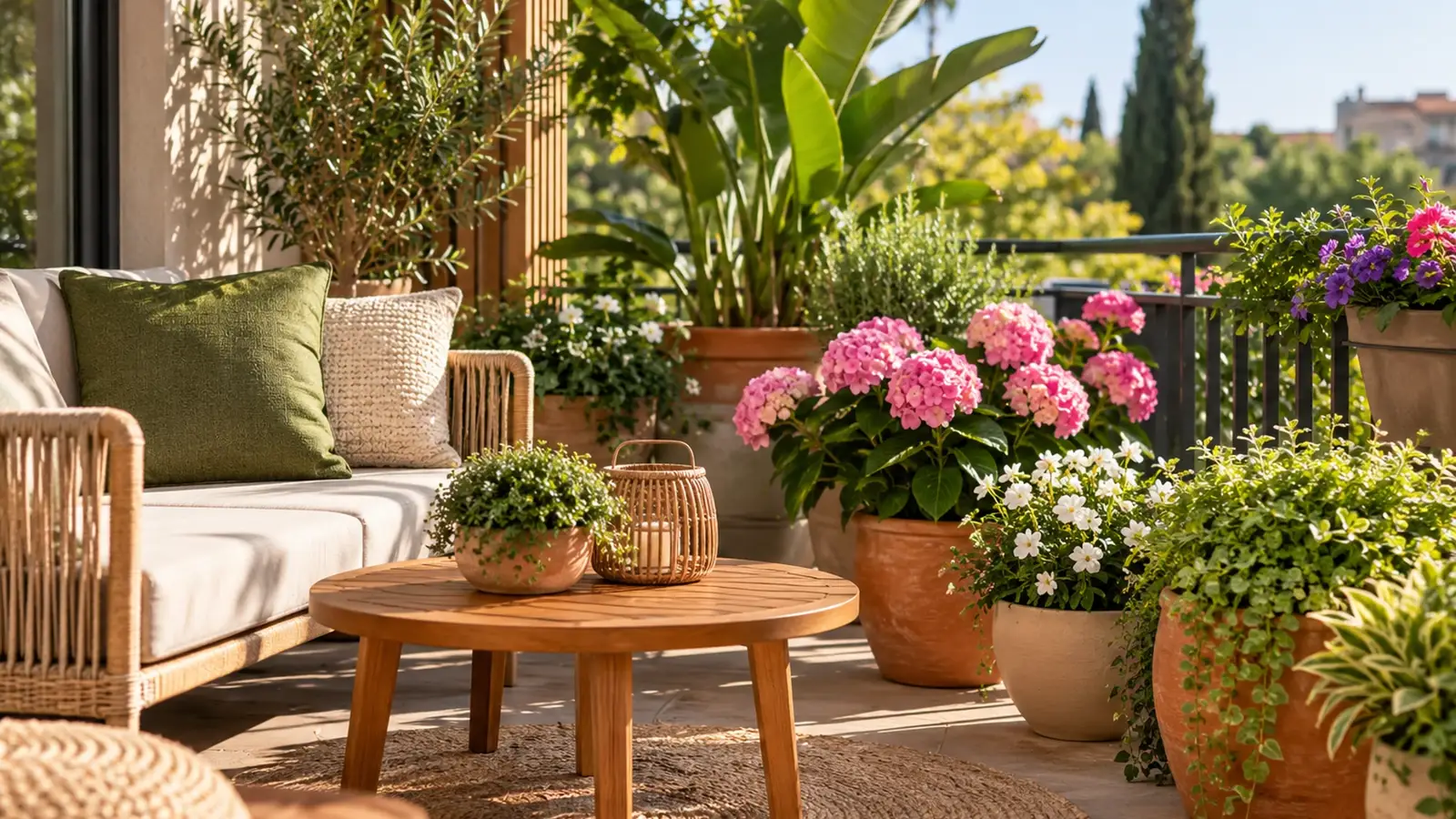 Canto de jardim com plantas